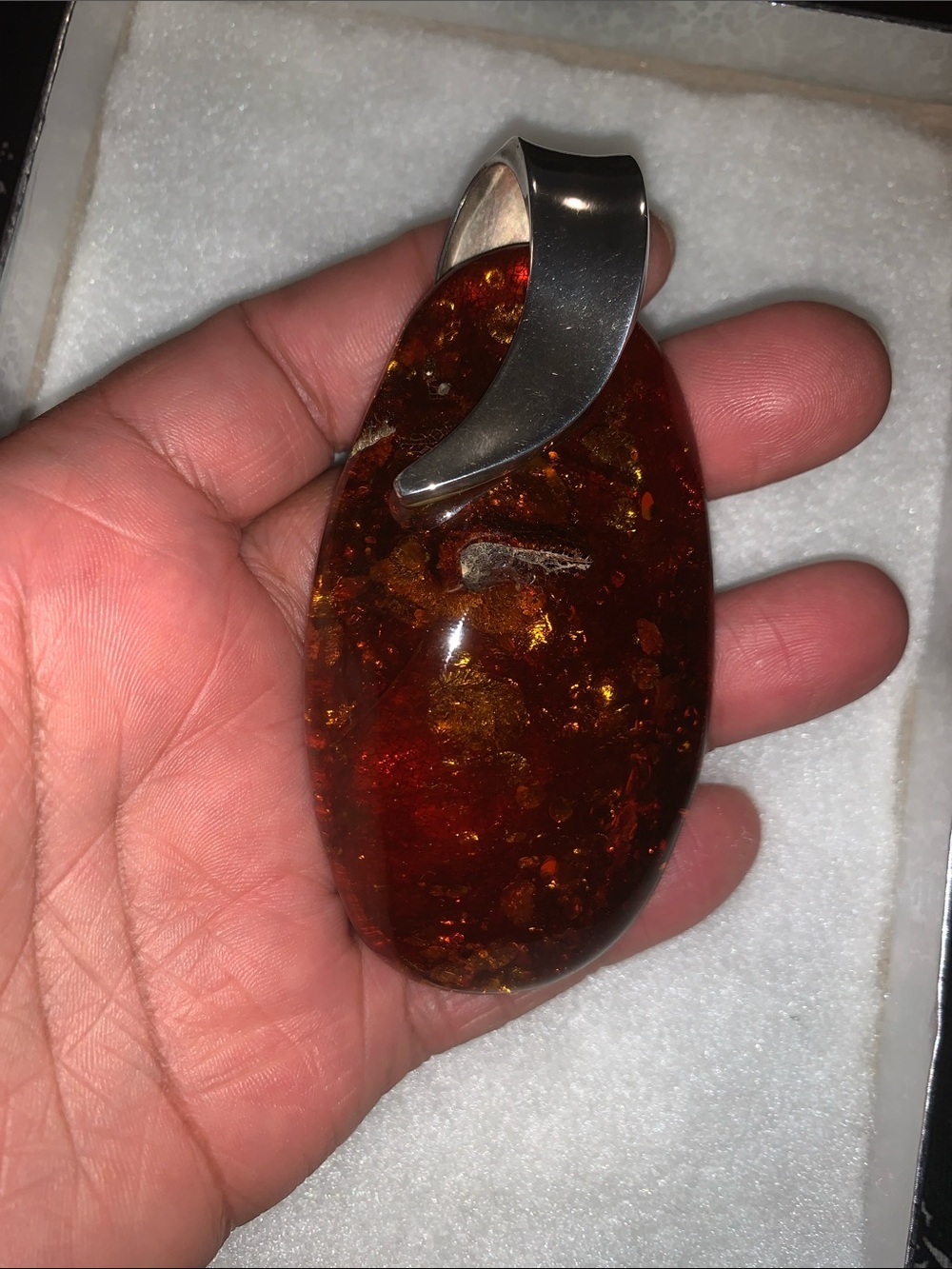 Vintage Large Baltic Amber Pendant